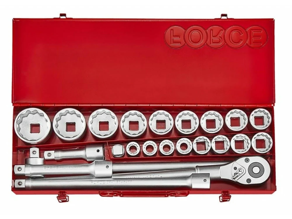 COFFRET 23 PCS DOUILLES ET ACCES 3/4' 12P CHROMEE P12013113 
