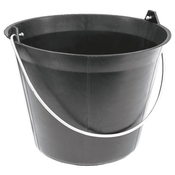 Seau maçon caoutchouc noir 11L